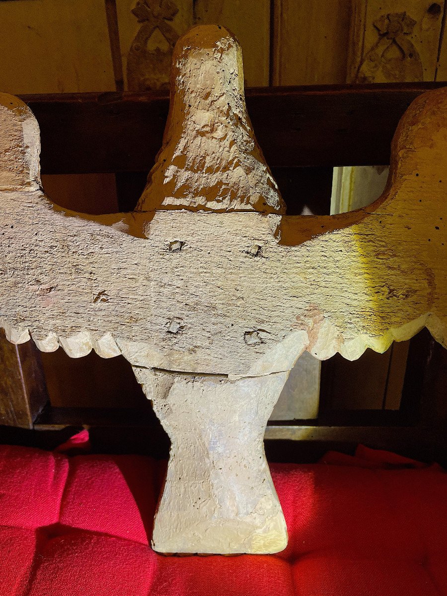 Dove Of The Holy Spirit In Carved Wood From The 18th Century-photo-3