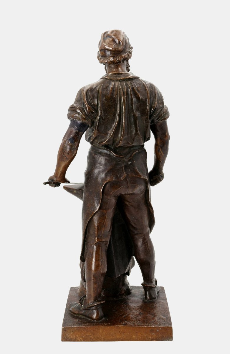 Wilhelm Albermann (1835-1913), The Blacksmith Of Solingen / - The Double-edged Sword --photo-3