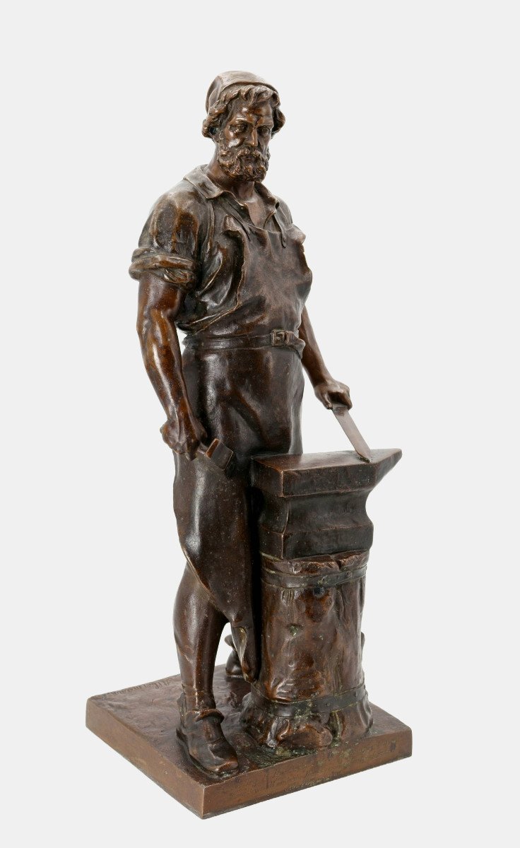 Wilhelm Albermann (1835-1913), The Blacksmith Of Solingen / - The Double-edged Sword --photo-1