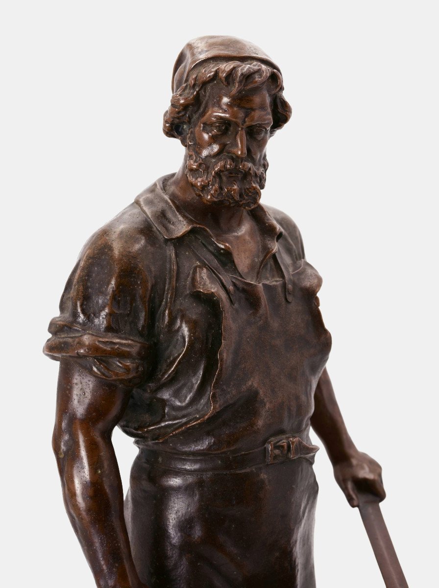 Wilhelm Albermann (1835-1913), The Blacksmith Of Solingen / - The Double-edged Sword --photo-2