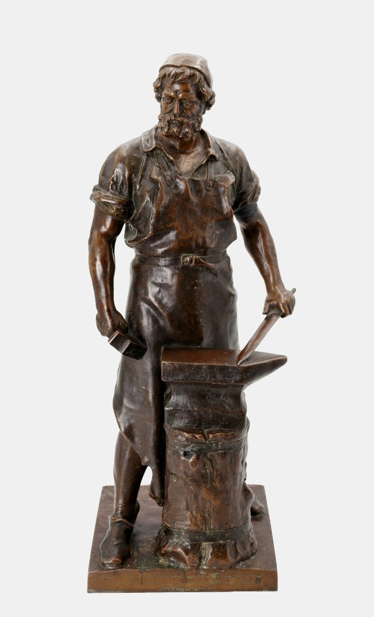 Wilhelm Albermann (1835-1913), The Blacksmith Of Solingen / - The Double-edged Sword -