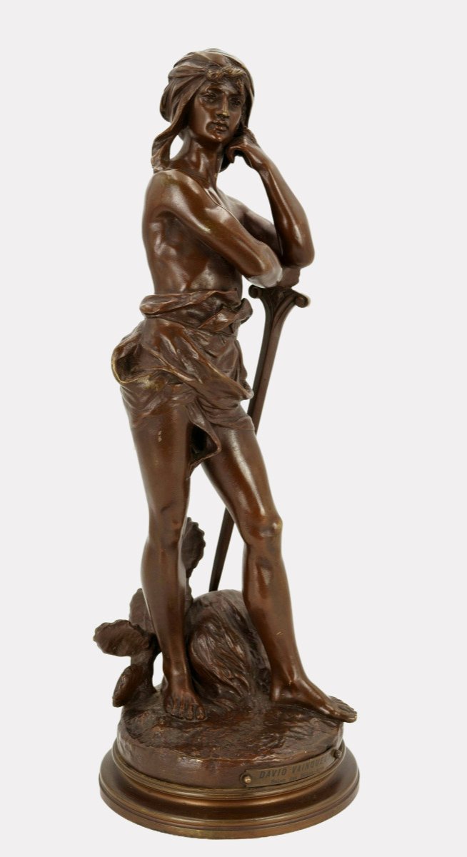 Henri Honoré Plé (1853-1922), The Victorious David / - The Melancholy Of The Radiant Hero --photo-2