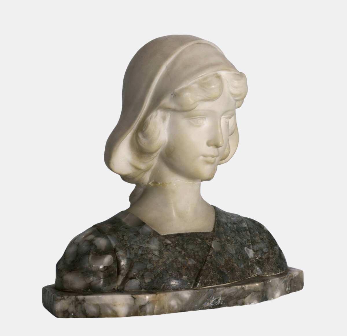 Anonymous, Bust Of A Young Woman, Circa 1900 / - Beauty Of Youth --photo-2