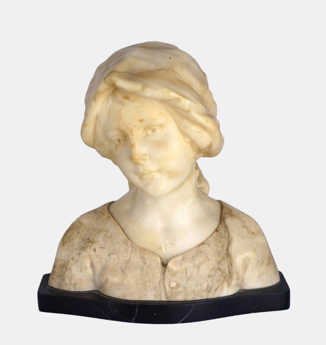 Fritz Kochendörfer (1871-1942), Buste De Jeune Femme, Vers 1910 / - Adieu à l'Enfance --photo-3