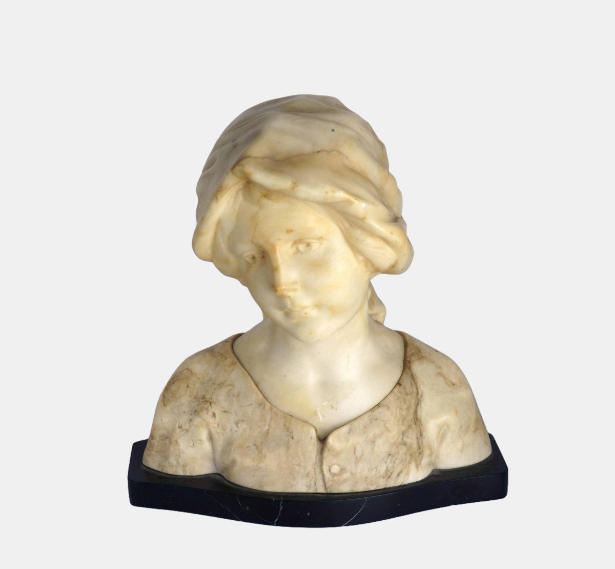 Fritz Kochendörfer (1871-1942), Buste De Jeune Femme, Vers 1910 / - Adieu à l'Enfance -