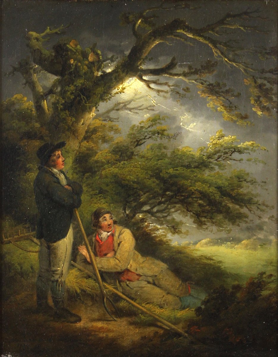 George Morland (1763-1804), Sheltering From The Storm, 1794