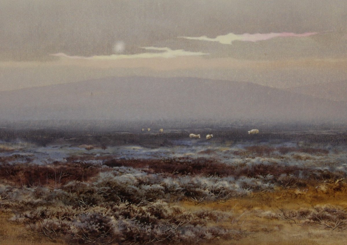 Charles Edward Brittan (1870-1949), Bog Landscape In Fog-photo-2