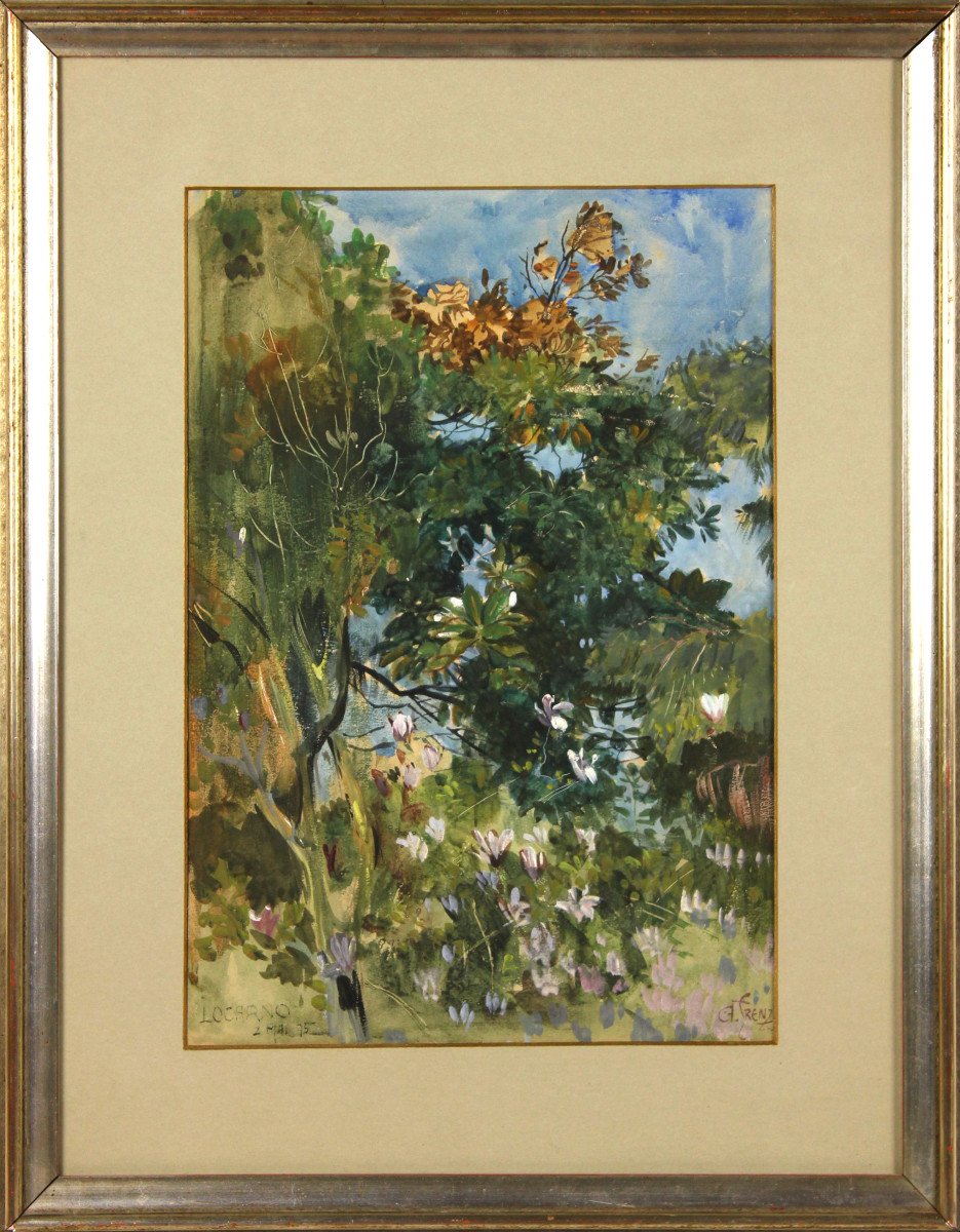 Alexander Frenz (1861-1941). Impression De Plantes à Locarno, 1895  / - Crescendo Floral --photo-2