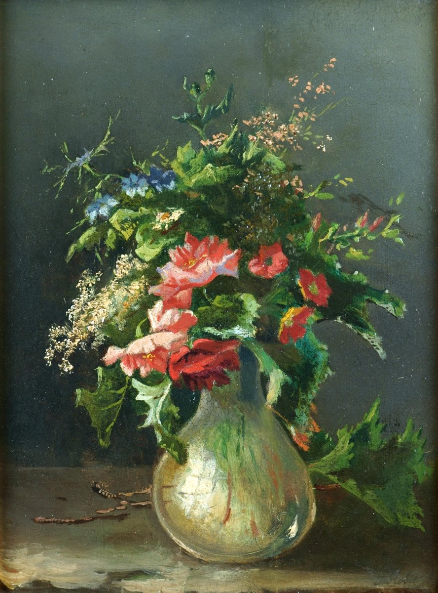 Jean-baptiste Robin (1821-1910), Still Life / - The Beauty Of Wild Flowers -