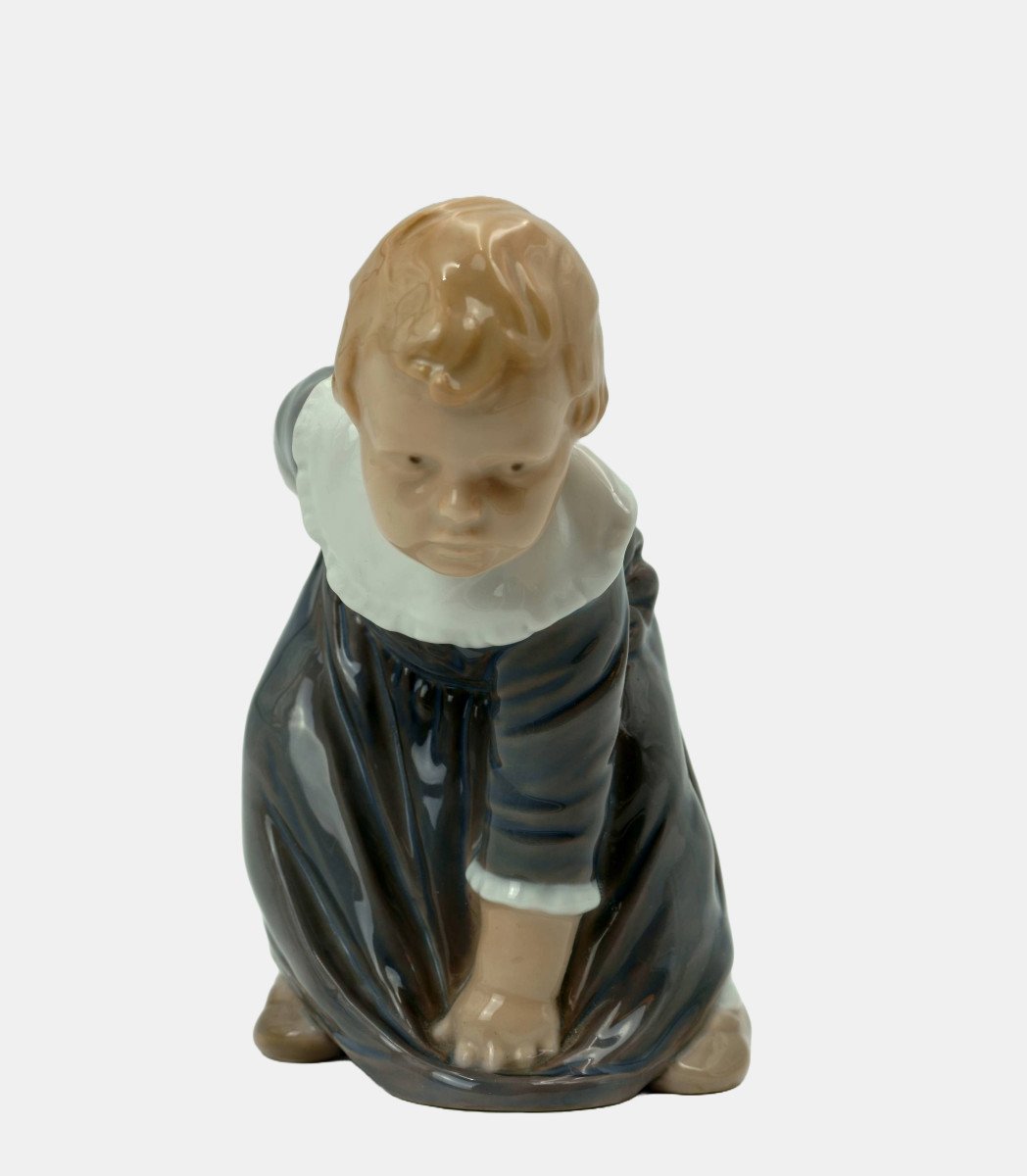 Bing & Grondahl Figurine De Adda Bonfils (1883-1914), Jeune Fille Jouant-photo-2