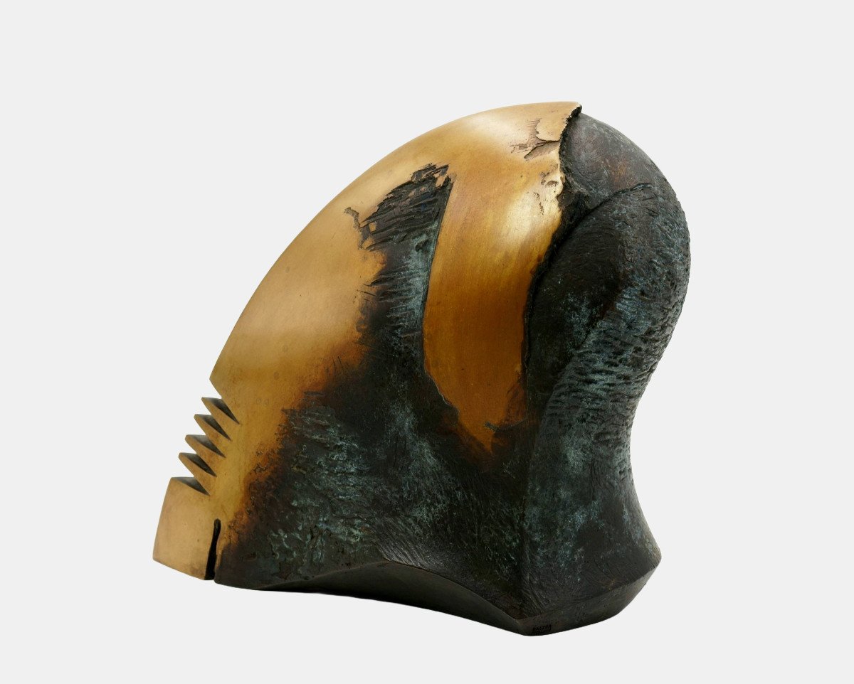 Karl-heinz Deutsch (*1940), Helmet Head, Circa 2003 / - Futuristic Archaism --photo-4