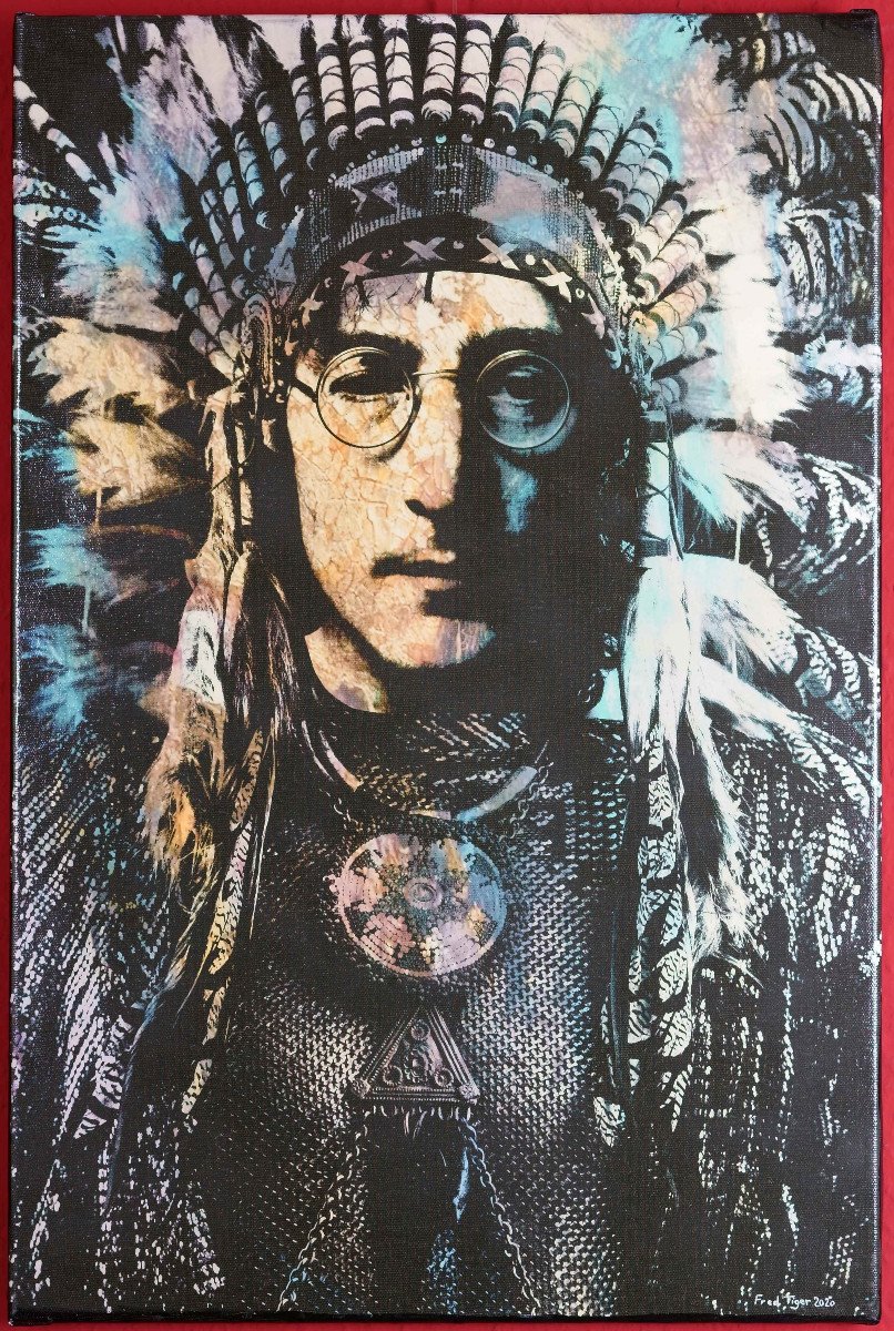 Fred Tiger (*1976), Chief John Winston Ono Lennon!, 2020-photo-3