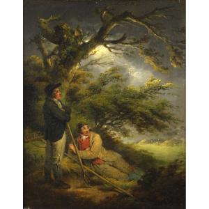 George Morland (1763-1804), Sheltering From The Storm, 1794