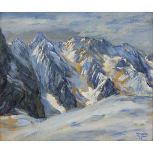 Adalbert Holzer (1881-1966 ), Wettersteinkamm, 1923 / - Le Bleu Des Montagnes -