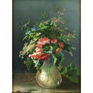 Jean-baptiste Robin (1821-1910), Nature Morte / - La Beauté Des Fleurs Des Champs -