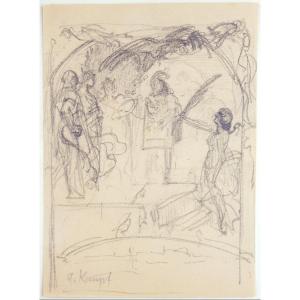 Arthur Kampf (1864-1950), Etude Pour Une Allégorie De La Victoire, Vers 1900