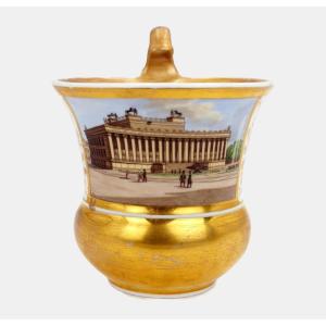 Kpm Cup With Berlin Veduta Of The Altes Museum, C. 1830