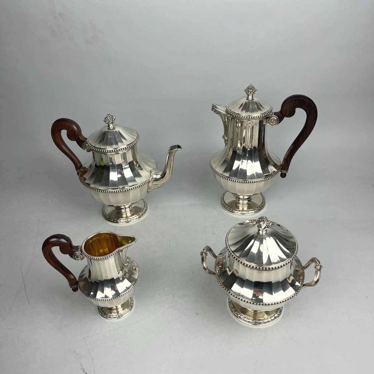 Tea Service In Sterling Silver By Puiforcat In Paris.-photo-2