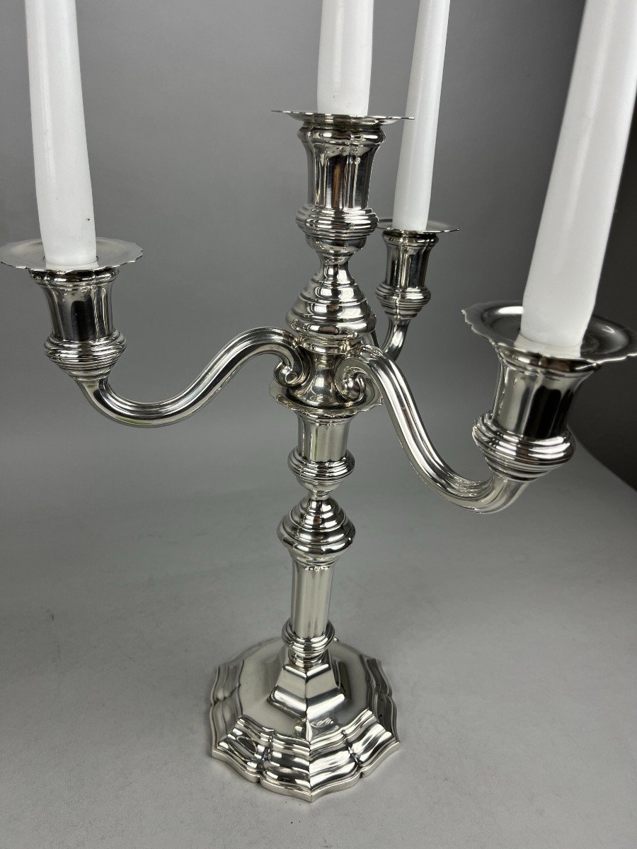 Pair Of Silver Candlesticks By Tétard In Paris.-photo-2