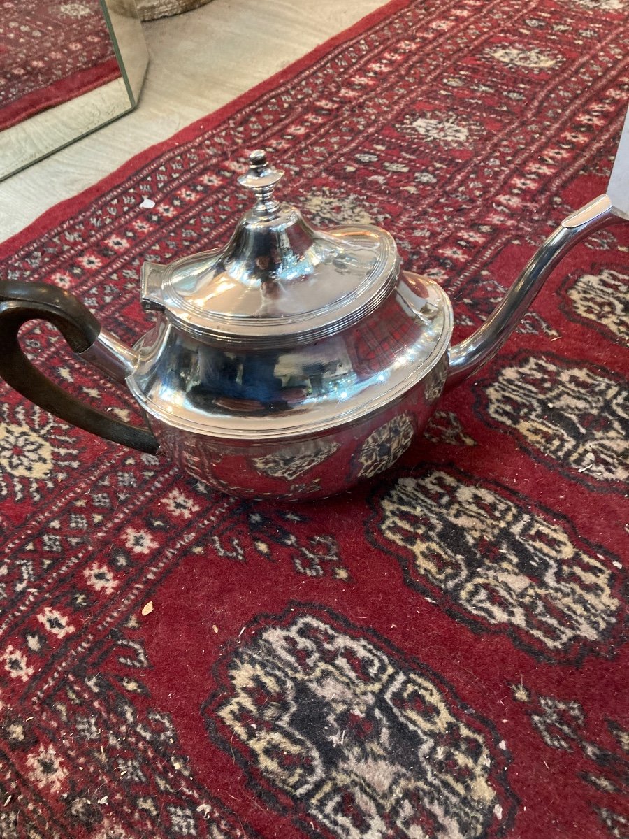 Portuguese Sterling Silver Teapot Early 19th-photo-3