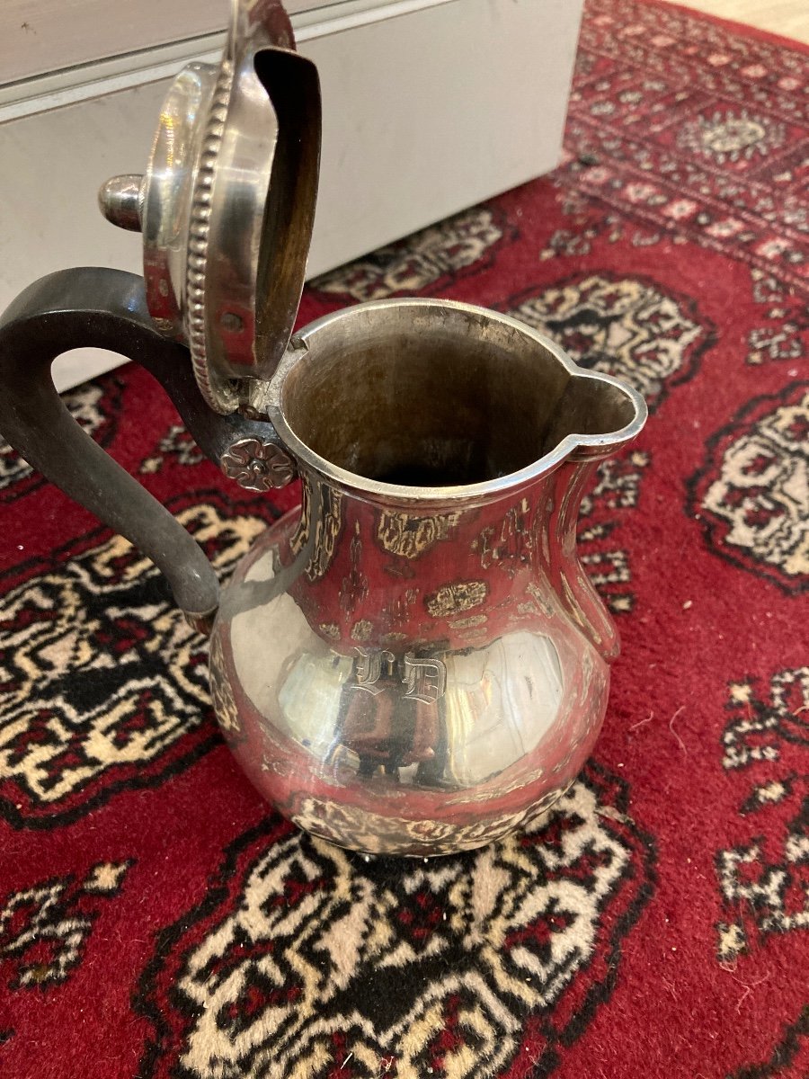 Coffee Pot In Sterling Silver Old Man Hallmark Restoration-photo-2