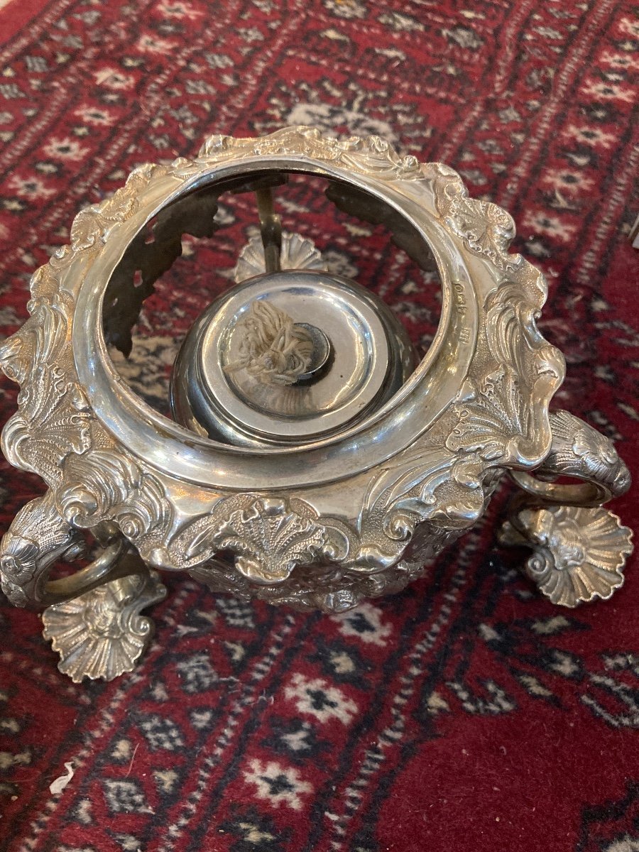 English Samovard Early 19th In Sterling Silver-photo-5