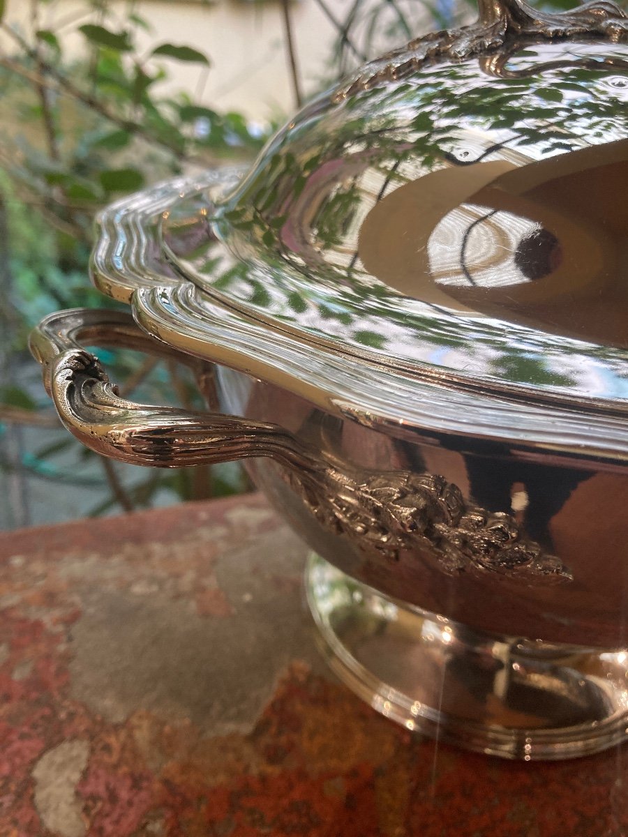 Sterling Silver Soup Tureen Minerva 1st Grade -photo-2