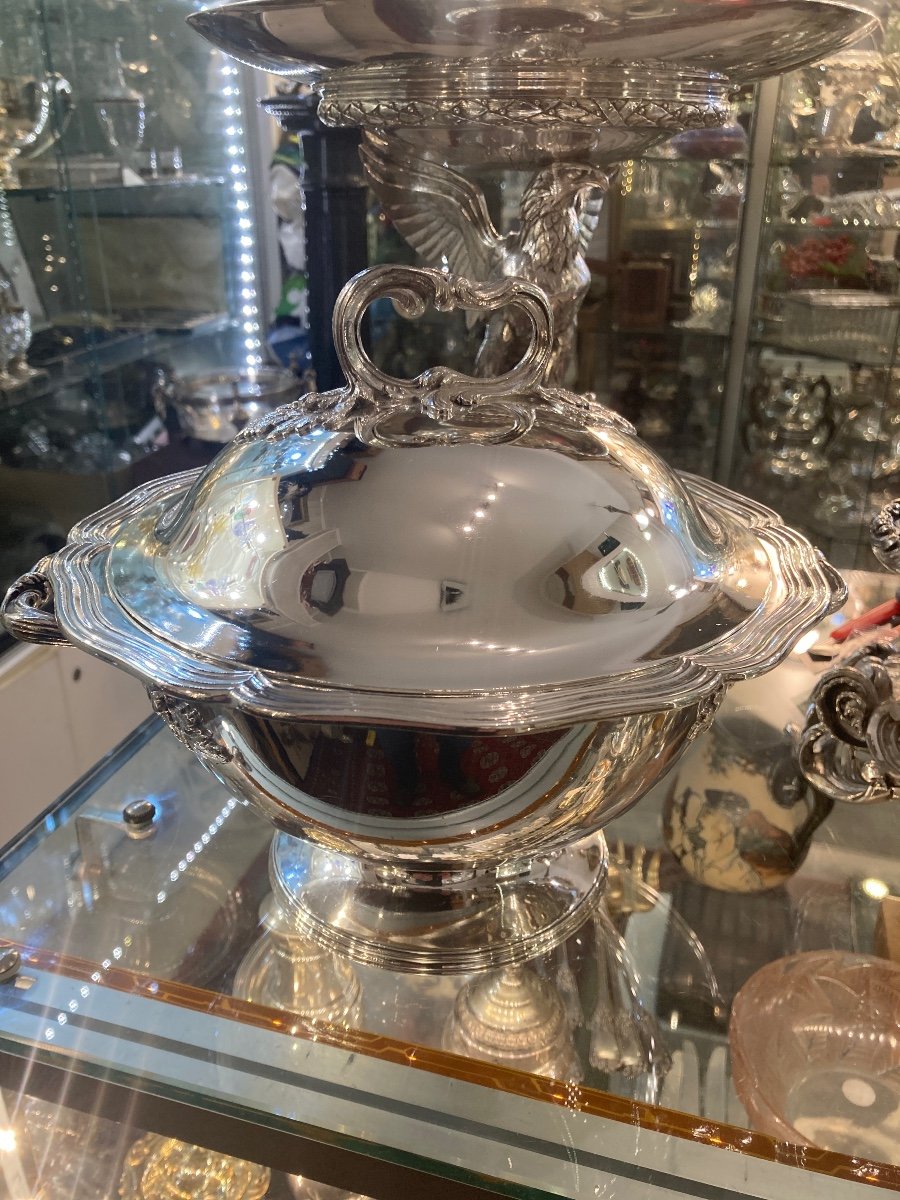 Sterling Silver Soup Tureen Minerva 1st Grade -photo-3