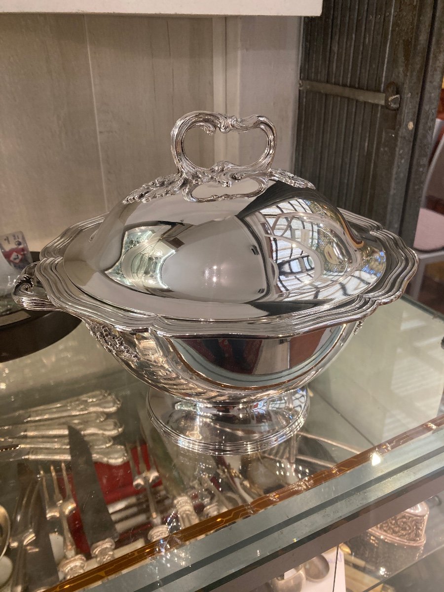 Sterling Silver Soup Tureen Minerva 1st Grade -photo-4