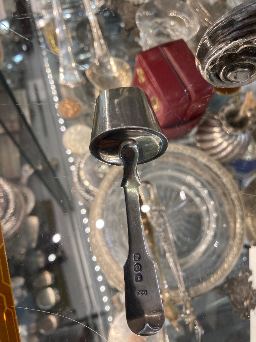 Sterling Silver English Tea Serving Spoon-photo-3