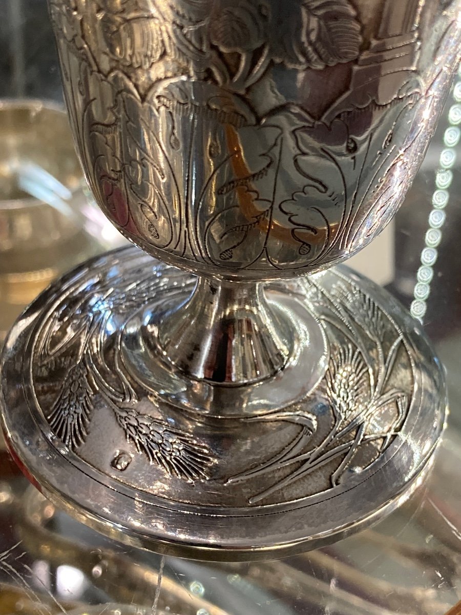 Art Nouveau Solid Silver Minerva Vase -photo-4