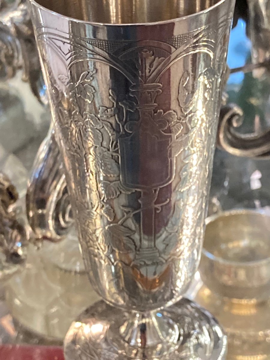 Art Nouveau Solid Silver Minerva Vase -photo-4