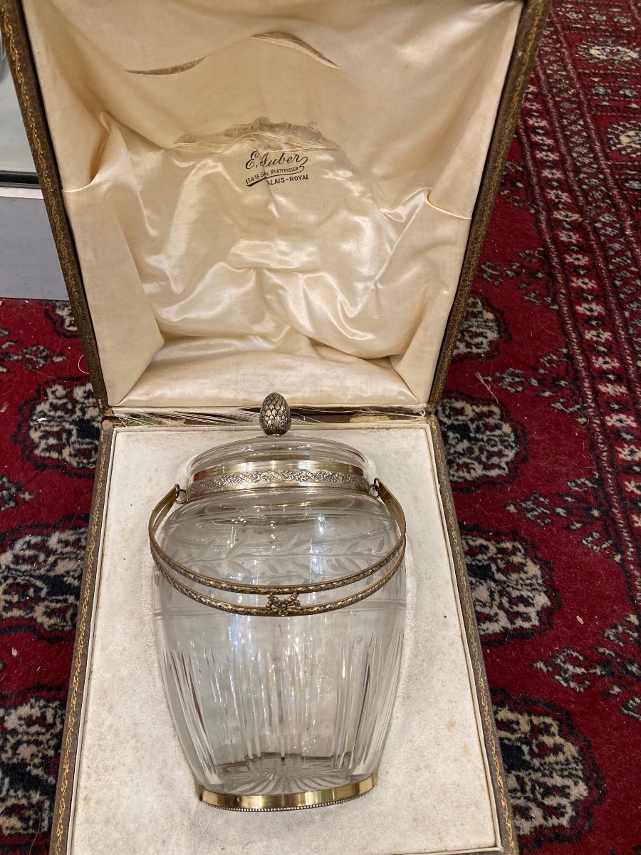 Silver Vermeil Biscuit Bucket In Box 