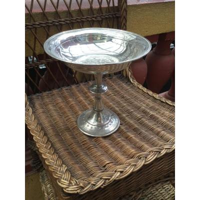 Art Deco Silver Metal Centerpiece Cup