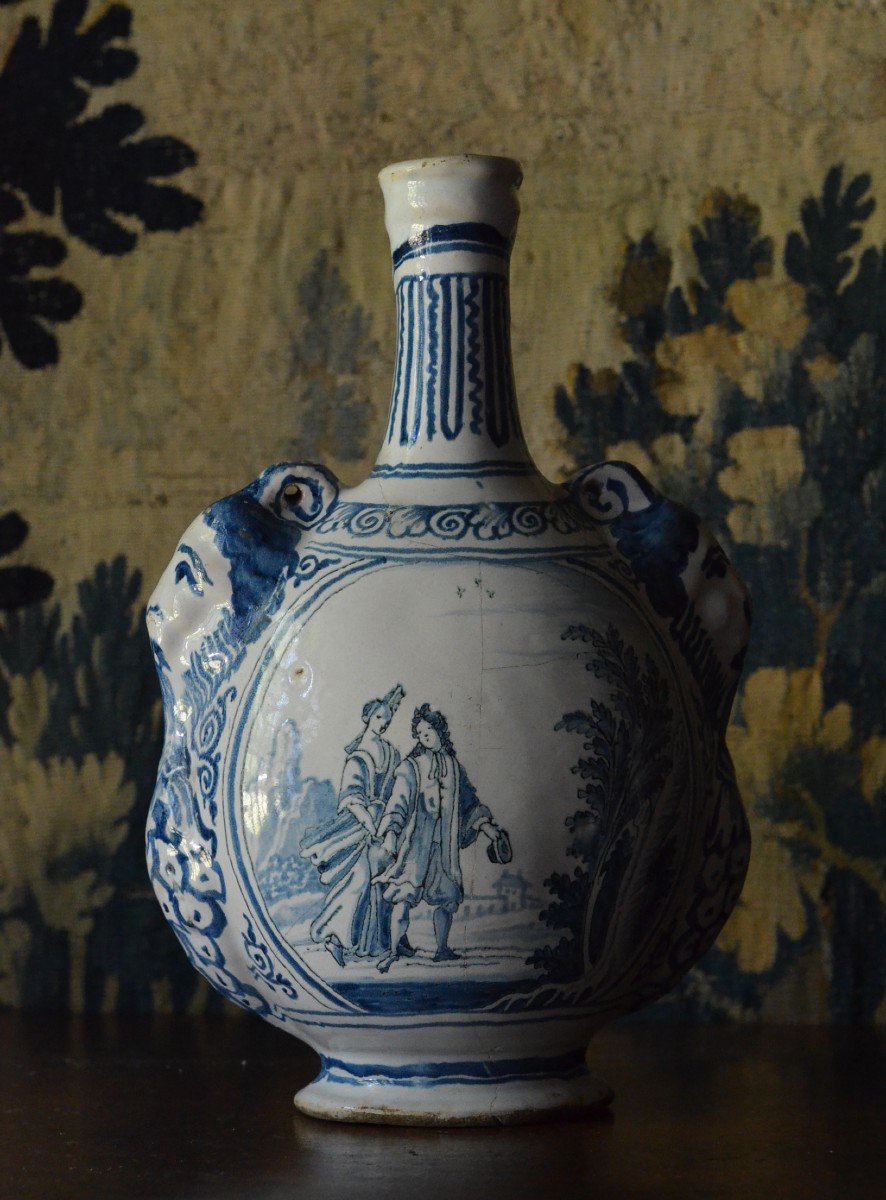 Pilgrim's Gourd In Earthenware From Nevers 