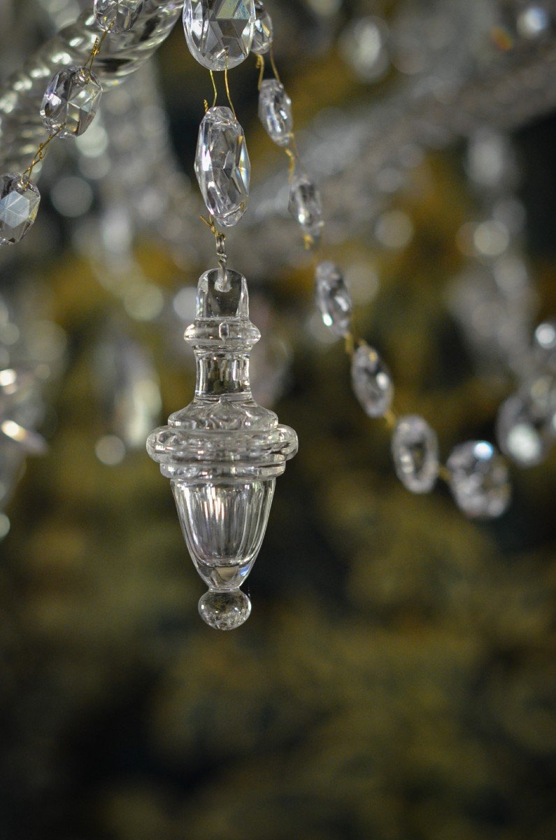 Large Cut Crystal Chandelier -photo-2