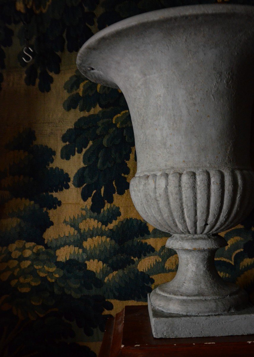 Paire De Vases Medicis En Fonte -photo-3