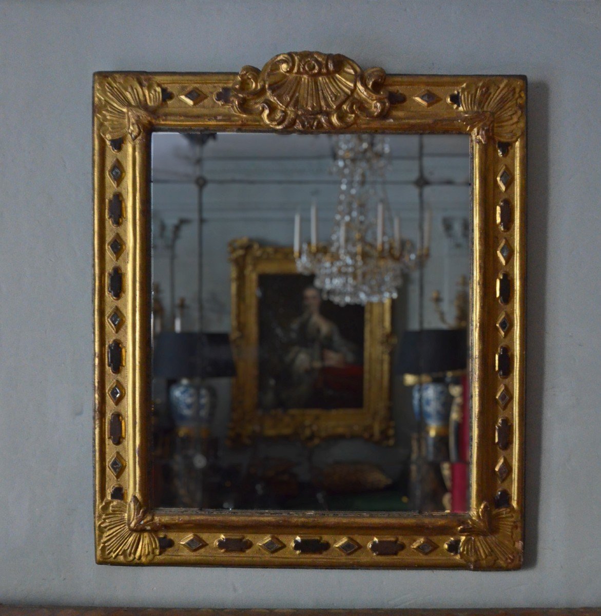 Gilded Wooden Mirror / Spain / 17th Century 