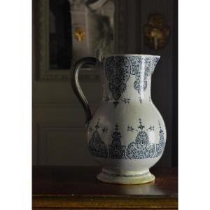 Large Rouen Earthenware Pitcher