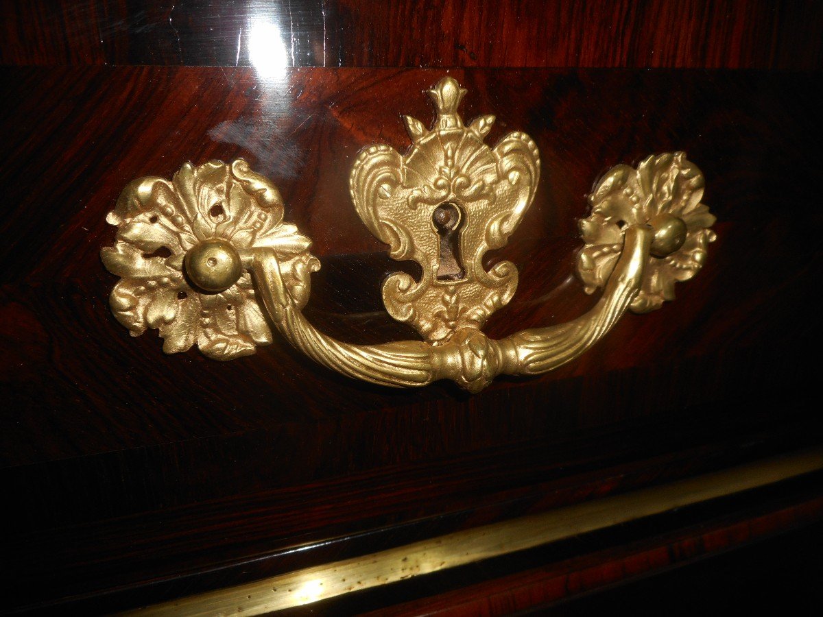 Louis XIV Commode In Marquetry And Gilt Bronze-photo-2