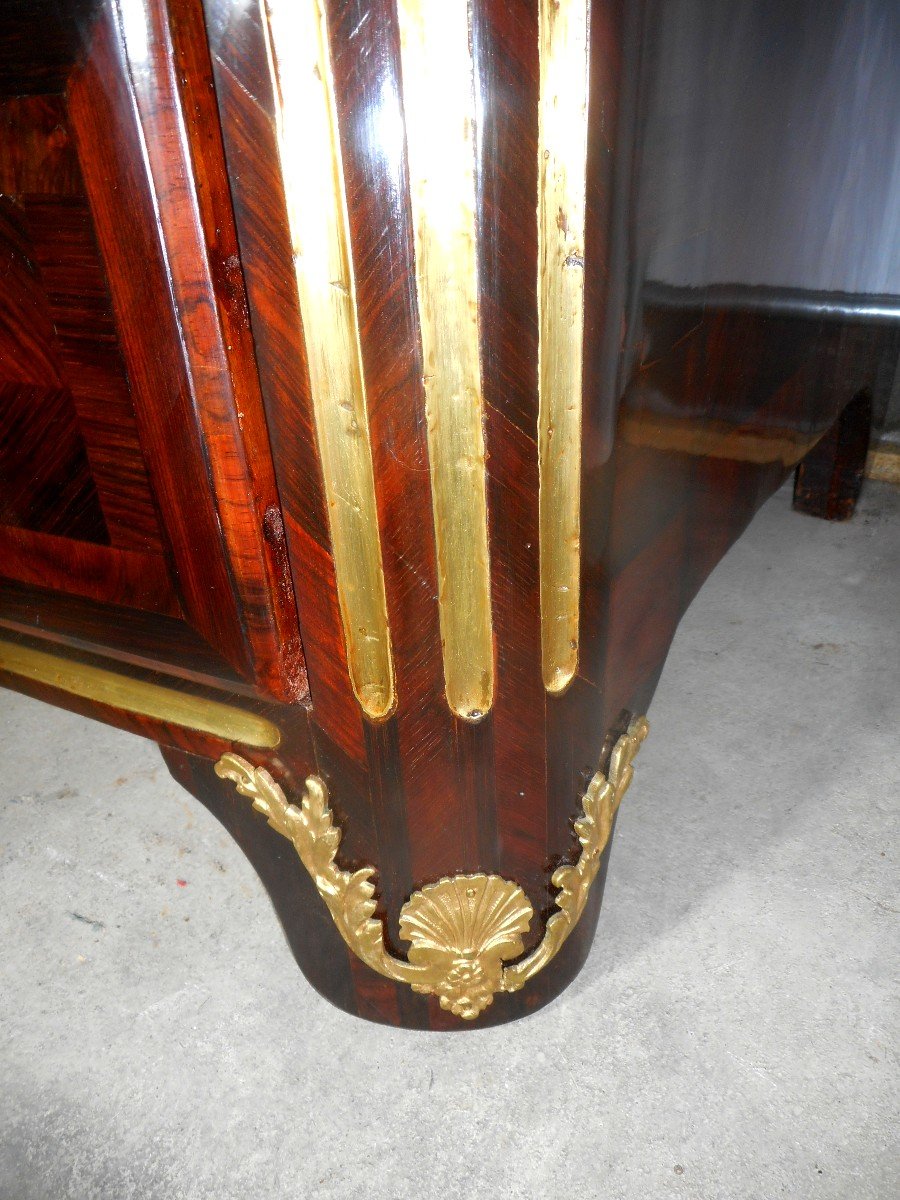 Louis XIV Commode In Marquetry And Gilt Bronze-photo-4