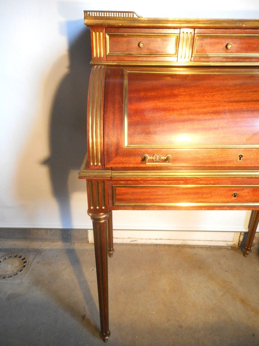 Desk In Mahogany And Gilt Bronze Napoleon III Period-photo-1