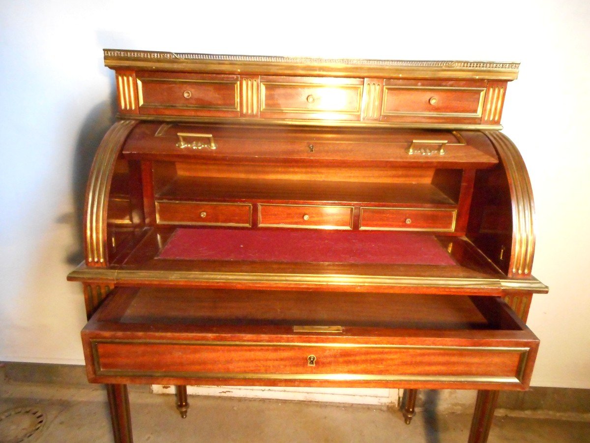 Desk In Mahogany And Gilt Bronze Napoleon III Period-photo-2