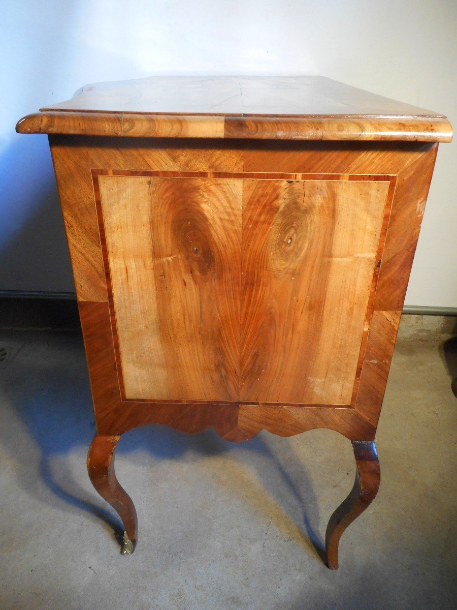 Sauteuse Commode Louis XV In Marquetry-photo-6