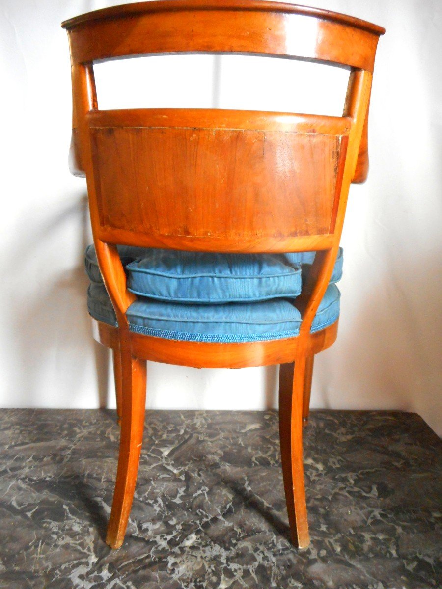 Office Armchair In Walnut Restoration Period-photo-6