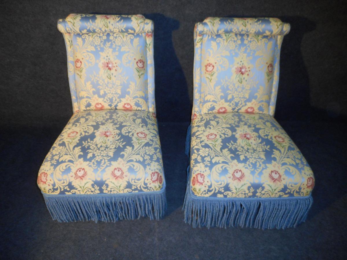 Pair Fireside Napoleon III At Old Retyped