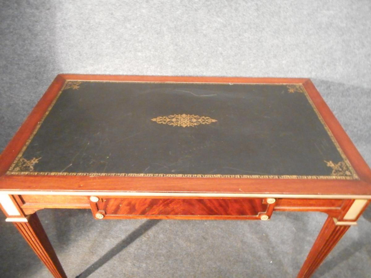 Office Mahogany And Gilt Bronze Flamée Time Late Nineteenth-photo-2