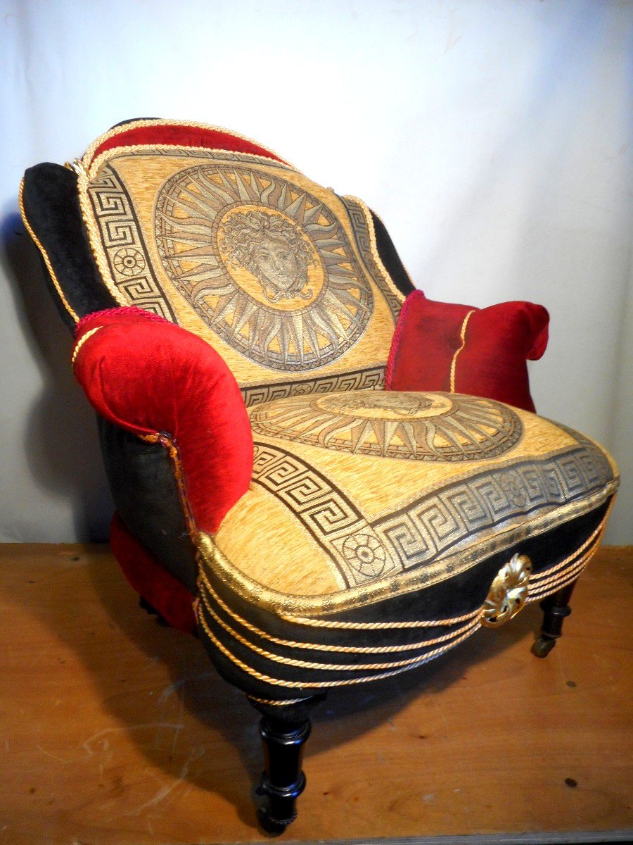 Paire De Large Fauteuil époque Napoléon III-photo-3