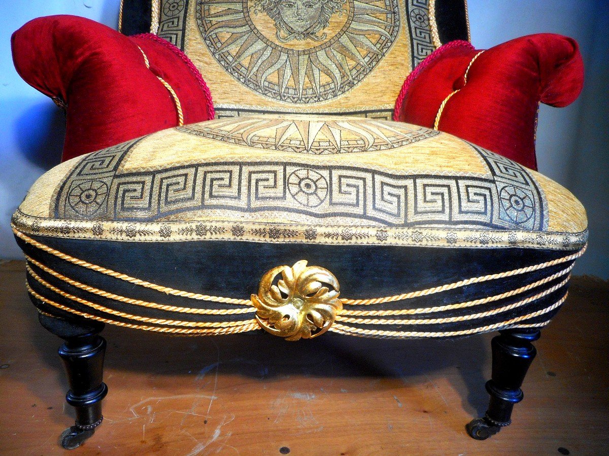 Paire De Large Fauteuil époque Napoléon III-photo-1