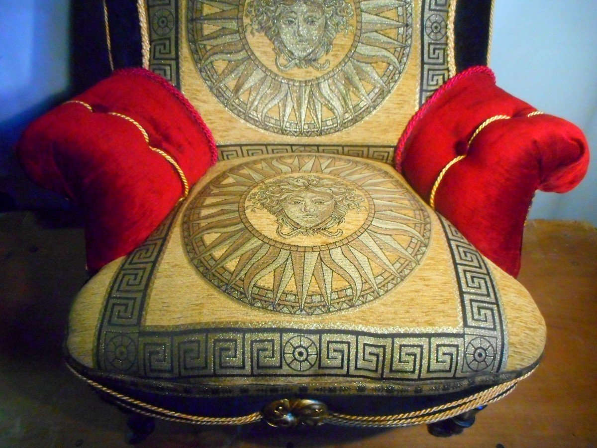 Paire De Large Fauteuil époque Napoléon III-photo-2